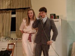 1. Babe ( Hannah Gavagan) listens in as Barnett (Alex Avila) talks to her husband Zachery