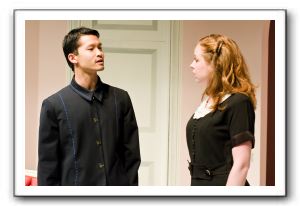 Jacob Yeh and Beth Rothschild as rich people pretending to be servants