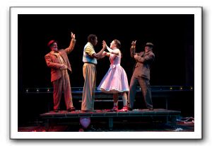 Michael Stone Forrest as Hucklebee, Timothy Ware as Matt, Addi McDaniel as Luisa and Jerome Lucas Harmann as Bellomy