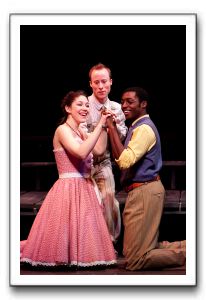 Addi McDaniel as Lusia, Nate Dendy as The Mute and Timothy Ware as Matt