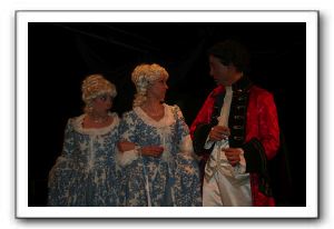 Venticelli (Erica Drezek, Jenna Jones) and Antonio Salieri (Norm Gleichman)
