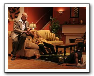 Carl Nubile (Vincent Cumming), Brandon DeGroat (Jack Brooks), and Danielle Eure (Annie Brooks)