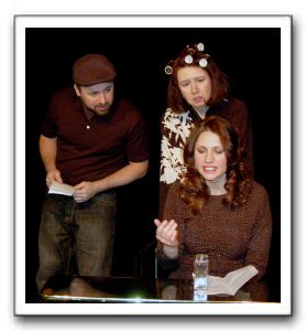 Leo (Nello deBlasio), Monica (Leta Hall) and Karen (Caroline Blackwell)