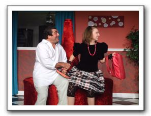 Orgon (Michael Donahue) and Marianne (Ashley Cornett)