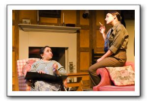 The imperious Mrs. Boyle, played by Suzanne Richard, and the mysterious Miss Casewell, played by Abby Wood, try to understand the strange events at Mo