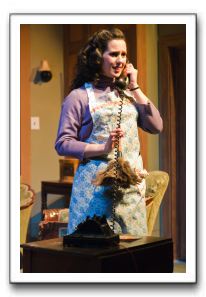 Jennifer Weinreich, as Mollie Ralston, gets a disturbing phone call.