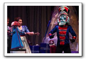 Austin Johnson as Fritz, Emily Whitworth as Louise and Dalles Tolentino as the Nutcracker