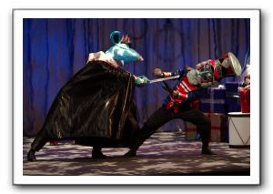 Ryan Tumulty as the Mouse King and Dallas Tolentino as the Nutcracker