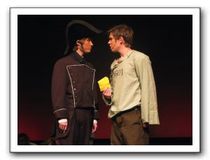 Misha Terman (Javert) and Samuel Waters (Jean Valjean)