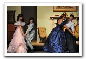 Robin Chinn (Jo), Ana Mendelson (Beth), Amy Bronick (Meg), Kayla Slagter (Marmee)