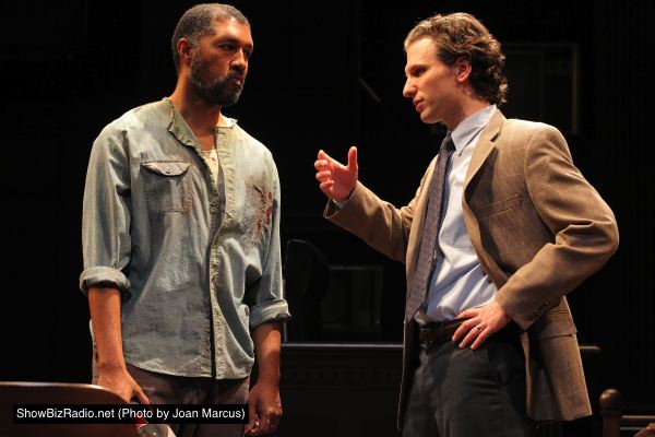 Dion Graham as Carl Lee Hailey and Sebastian Arcelus as Jake Brigance