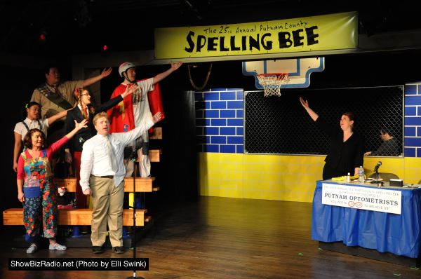 The cast of The 25th Annual Putnam County Spelling Bee sings the opening number.