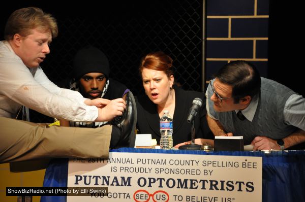 Spelling Bee contestant William Barfee (played by Alden Michels) shows school officials his 