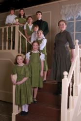 Capt. von Trapp - David Johnson; Maria - Sarah Jane Scott; the von Trapp children: top to bottom- David Capen, Kimberly Geipel, Lexi Frilles (understudy), Tommy Richman, Rachel Rollins, Brooke Miller, Jamie Unrath