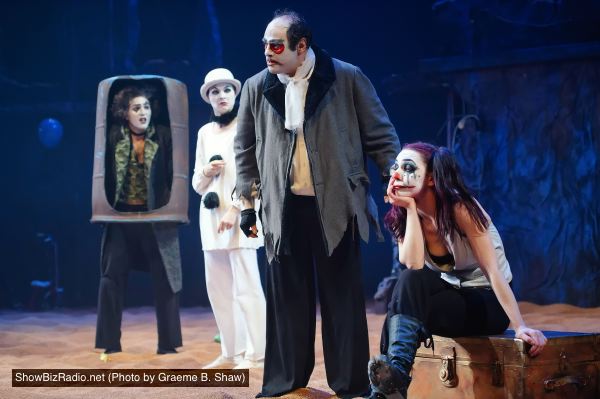 Peter Pereyra as Kent, Miřenka Čechová as Fool, Irakli Kavsadze as King Lear, and Irina Tsikurishvili as Regan