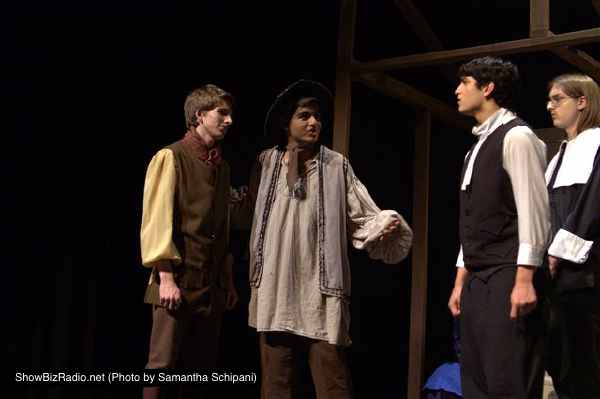 Keegan Cotton (John Proctor), Rishi Malhotra (Giles Corey), Neal Chaudhuri (Reverand Parris), and Austin Dunn (Thomas Putnam)