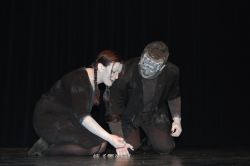Laura Yauger (Maria) and Daniel Guenther (The Creature)