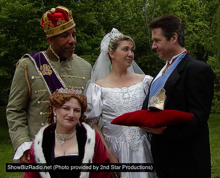 Wendell Holland as the King, Linda Swann as the Queen, John Scheeler as the Prince, and Pam Schilling as Cinderella
