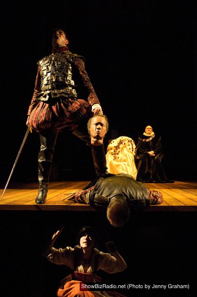 John Tufts as Sharpe, Richard Elmore as Richard and Christine Albright as Judith