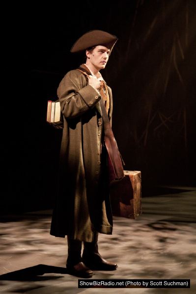 Ichabod Crane (Sam Ludwig) makes his first appearance in the sleepy town of Tarrytown
