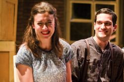 Dani Stoller as Flora and Joshua Dick as Harry