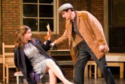 Dani Stoller as Flora and Joshua Dick as Harry