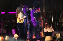 Mary Bridget Davies as Janis Joplin and Sabrina Elayne Carten as Blues Singer