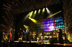 The cast of the Cleveland Play House production of One Night with Janis Joplin
