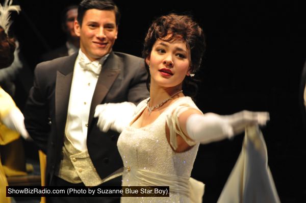 Nicholas Rodriguez as Freddy Eynsford-Hill and Manna Nichols as Eliza Doolittle