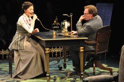 Manna Nichols as Eliza Doolittle and Benedict Campbell as Henry Higgins