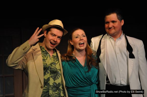 Gabriel Potter (Freddy), Stephanie Miller (Christine), and Bill Brown (Lawrence)