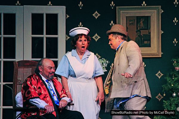Jack Seeley as Sheridan Whiteside; Kathleen Donovan as Miss Preen; Joe Bersack as Banjo