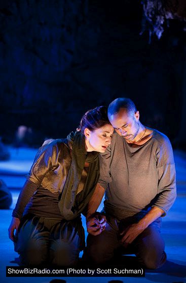 Katie deBuys and Jens Rasmussen in silent sorrow