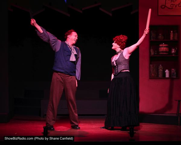 Harv Lester (Sweeney Todd) and Jennifer Pagnard (Mrs. Lovett)