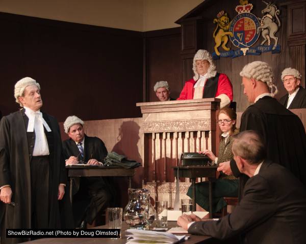 Mark Lee Adams (Sir Wilfred Robarts, QC), Dan Beck (Clerk of the Court), Bruce Schmid (Barrister), Jeffrey Clarke (Justice Wainright), Raedun Knutsen (Court Stenographer), John Barclay Burns (Mr. Mayhew), James McDaniel (Mr. Meyers, QC), and John Johnson (Barrister)