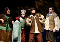  Celina Gomez as Sancho's horse, Mike Baker, Jr. as Don Quixote, Chris Gallegos as Quixote's horse, Nathan Tatro as Sancho Panza