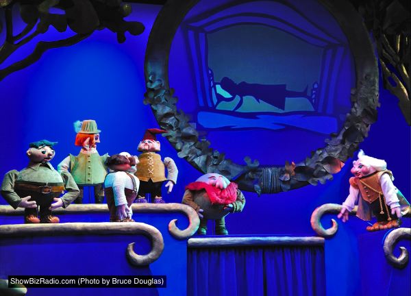 Six of the seven dwarves gather