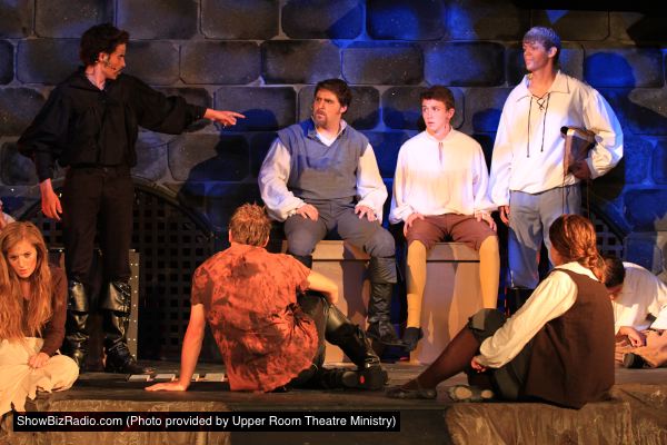 Don Quixote (Joey Clem) & Sancho (Sean Bartnick) on trial
