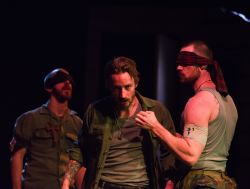 Keegan Cassady as Lennox, Joe Carlson as Macbeth, James Finley as Fleance