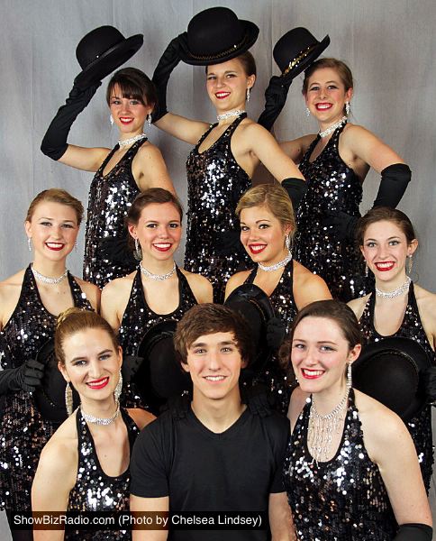 Front Row: Caitlin Gilligan, Brandon Diaz, Meghan Bryan. Middle Row: Maddie Ettrich, McKensey Sturzik, Kayla Shroyer, Abby Bryan. Back Row: Rachel Meggers, Emily Ready, Caty Brown.