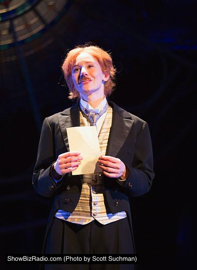 Emily Trask stars as Viola, here disguised as the young man Cesario