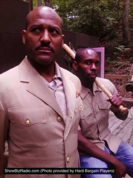 Cristopher Dinwiddie, left, as Tech Sergeant Vernon C. Waters, with Jivon Jackson as Private James Wilkie