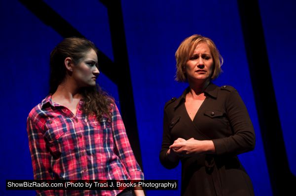 Natalie (Catherine Callahan) is unmoved by Diana's (Nicky McDonnell) half-hearted overture