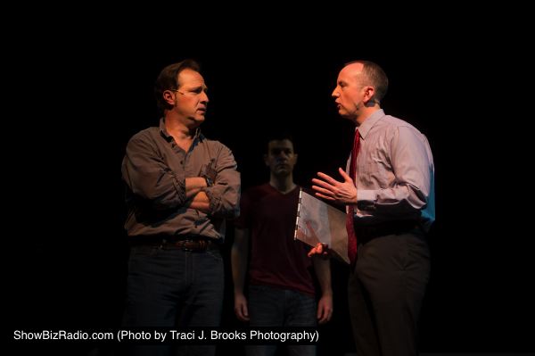 Dr. Madden (Quinn McCord) explains the next step in therapy to Dan (Brent Stone) and Gabe (Nick DuPre)
