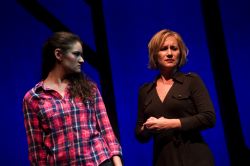 Natalie (Catherine Callahan) is unmoved by Diana's (Nicky McDonnell) half-hearted overture