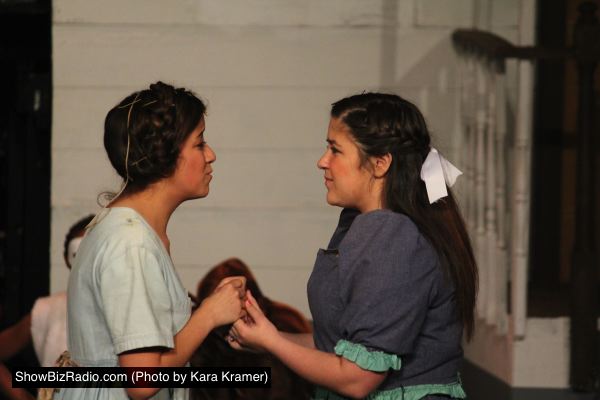 Amanda Villatoro (Aunt Em) and Courtney Kramer (Dorothy)