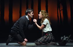 Melchior (Matthew Kacergis) and Wendla (Alyse Alan Louis) share a moment