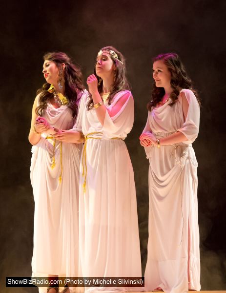 Sequoia Carillo (Thetis), Caitlyn Herron (Hera), Megan Fontenot (Aphrodite)