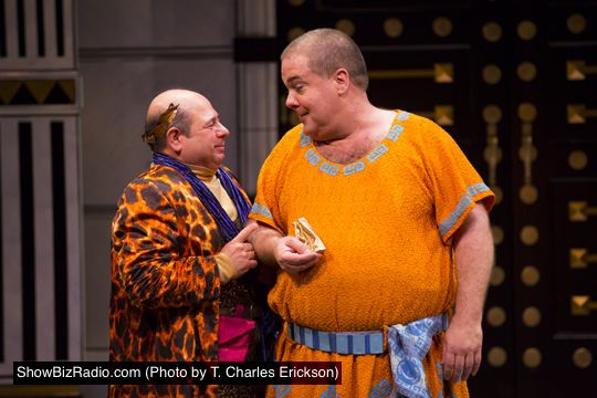 Danny Rutigliano as Marcus Lycus and Bruce Dow as Pseudolus