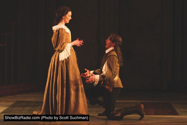 Aaryn Kopp as Thekla and Nick Dillenburg as Max Palladini